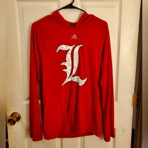 Adidas lightweight red hoodie shirt